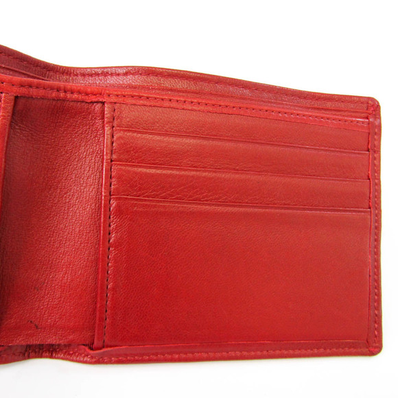 Chanel Bicolor Women's Leather Bill Wallet (bi-fold) Red Color - Picture 11 of 16